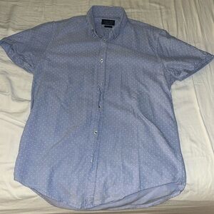 Zara Button Up Short Sleeve Polka Dot Shirt